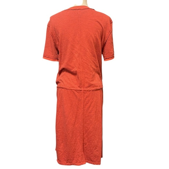 Sundance Orange Jersey Knit Easy Wear Button Front Casual Dress Women's Medium - Picture 4 of 15